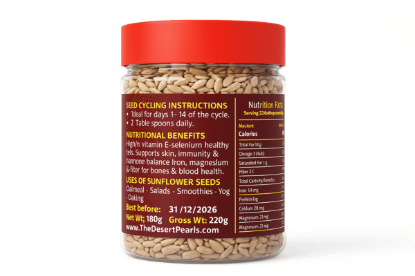 sunflower seeds 180g – desert pearls premium | fresh & crunchy superfood