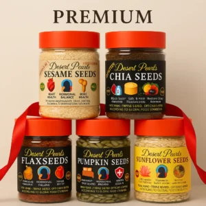 💎 hormonal health & beauty deluxe pack – desert pearls seed cycling bundle (pcos support, skin & hair wellness)